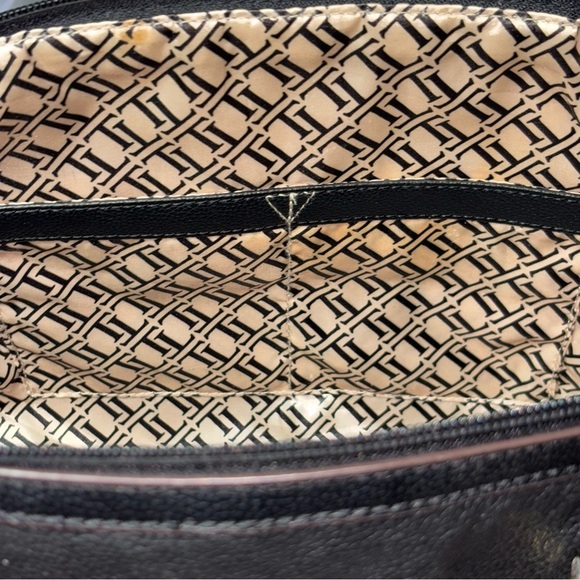 Tignanello Main Street Satchel Black and Gold with Semi-Structured Design - Picture 12 of 16